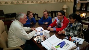 Reunión del Centro de estudiantes  de la Escuela Técnica con el Intendente