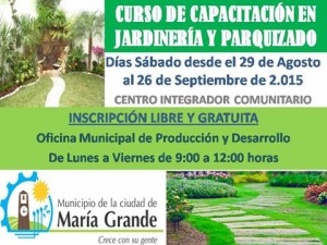 CAPACITACIÓN EN JARDINERÍA Y PARQUIZADO.