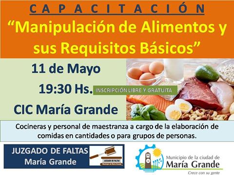 NUEVA CAPACITACIÓN SOBRE MANIPULACIÓN DE ALIMENTOS