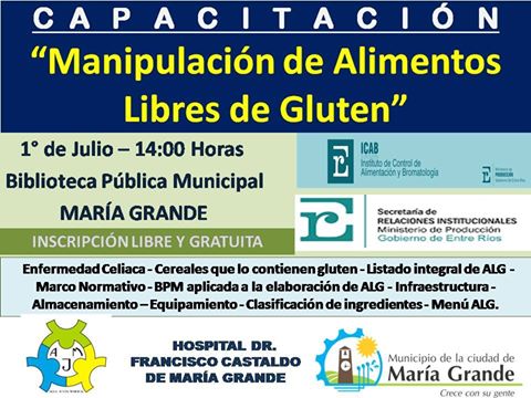 CAPACITACIÓN SOBRE «MANIPULACIÓN DE ALIMENTOS LIBRES DE GLUTEN»