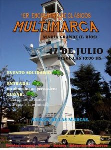 Este domingo, encuentro multimarcas en María Grande