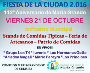 Este viernes María Grande celebra su aniversario