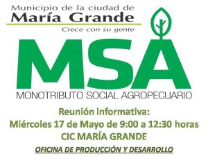 INSCRIPCIONES PARA EL RENAF Y MONOTRIBUTO SOCIAL AGROPECUARIO COSTO CERO