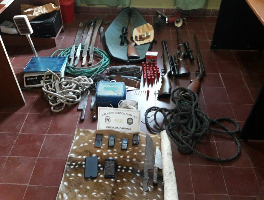 Se secuestraron armas, cartuchos y herramientas que habrian sido utilizados en cometer delitos