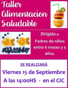 TALLER DE ALIMENTACIÓN SALUDABLE EN EL CIC