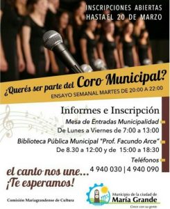 El coro Municipal convoca a nuevas voces