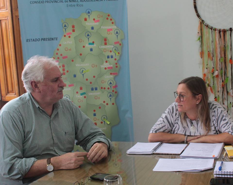 Maín se reunió con la titular del Consejo Provincial del Niño Adolescente y Familia