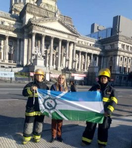 Bomberos Voluntarios de María Grande en reclamo Nacional