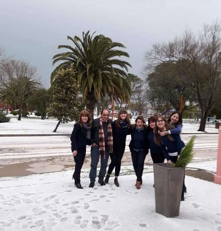 Una granizada cubrió de blanco a Tabossi