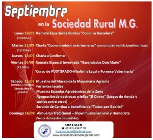 La Sociedad Rural María Grande, con actividades por su aniversario