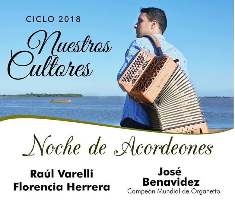 Este viernes, noche de acordeones en el Ciclo Nuestro Cultores