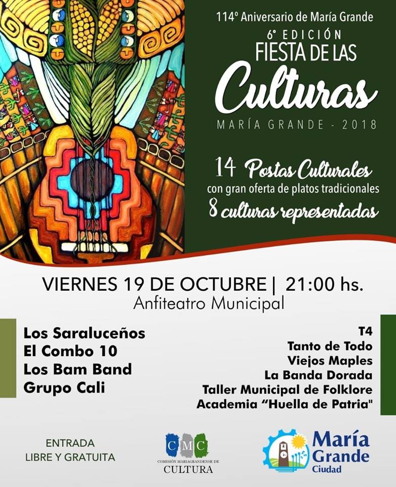 Confirmada la cartelera artística para la «Fiesta de las Culturas»