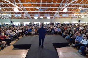 Bordet tuvo su primer acto como candidato