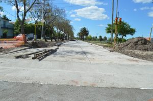 Se culminó la obra del hormigonado de calle Urquiza