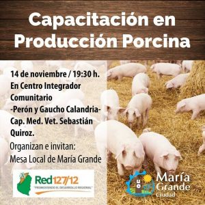 Capacitación en producción porcina