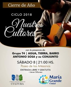 Este sabado, cierre del Ciclo 2018 de nuestros cultores