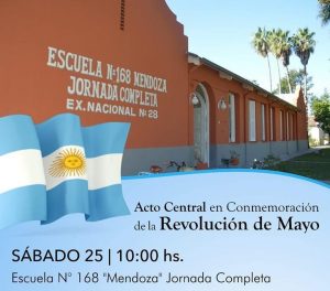 Acto por el 25 de Mayo, en la Escuela 168 «Mendoza»