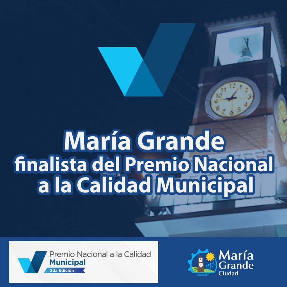 El Municipio de María Grande es finalista en el Premio Nacional a la Calidad Municipal