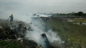 Importante incendio en el basural, al que se refirió el flamante Intendente