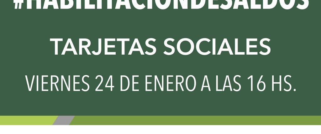 Este viernes se acreditarán las tarjetas sociales