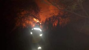 Se registra desde hace cuatro  dias un incendio de monte nativo a 26 Kms de María Grande