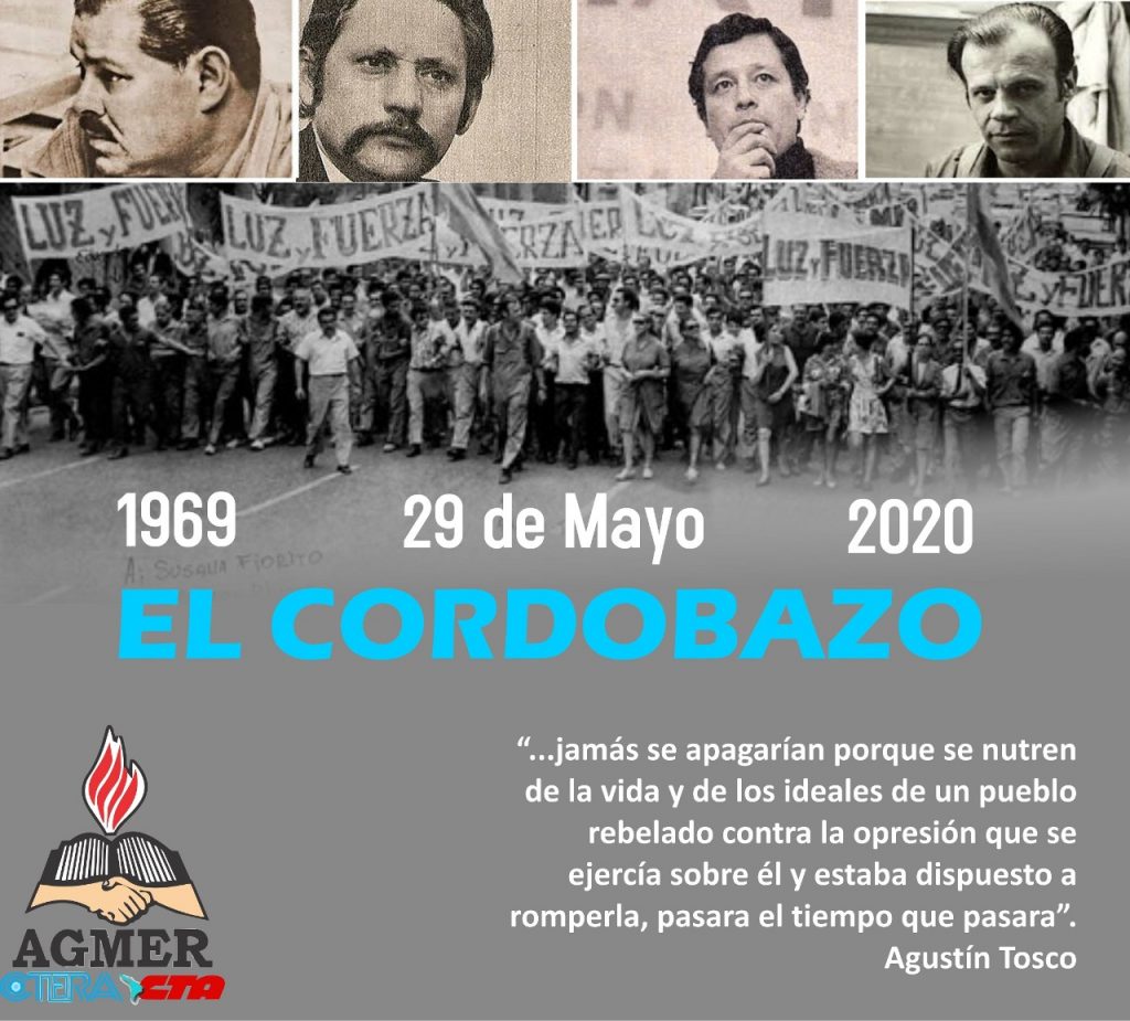 AGMER – 29 de mayo: recordamos El Cordobazo