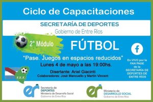 Ciclo de Capacitaciones en Deportes de Conjunto: 2° Módulo Fútbol