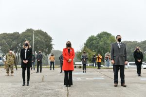 Stratta y Bahl encabezaron el acto por el Día de la Bandera en la Capital Provincial