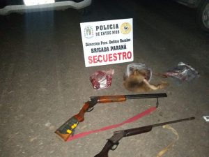 La policia de abigeato secuestro armas de fuego