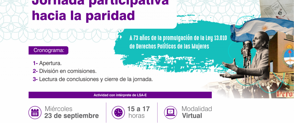 Convoca a participar de mesas de trabajo para consensuar los ejes de un proyecto de paridad