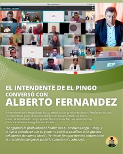 EL PINGO – Plassy mantuvo un contacto directo con el Presidente Fernandez