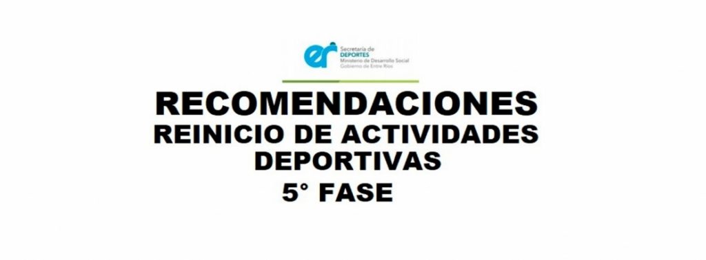 Recomendaciones del gobierno provincial para el reinicio de la actividad deportiva