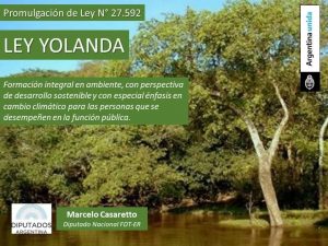 PROMULGACION DE LEY YOLANDA DE CAPACITACION AMBIENTAL