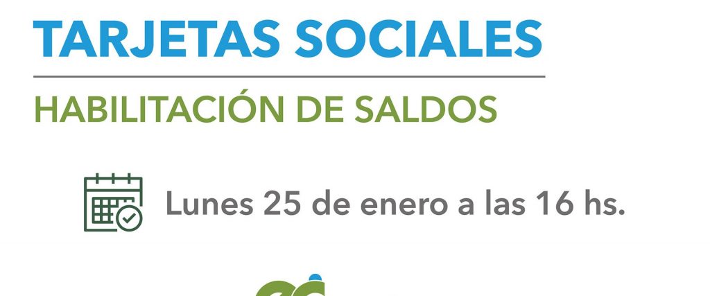 Este lunes se acreditarán las tarjetas sociales