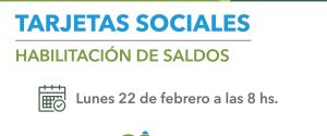 El lunes se acreditarán las tarjetas sociales