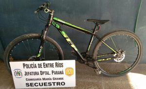 Bicicleta robada en María Grande, recuperada en Paraná
