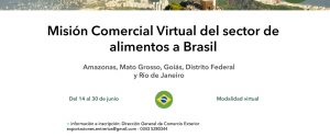 Se abre la convocatoria para la Misión Comercial Virtual del sector de alimentos a Brasil