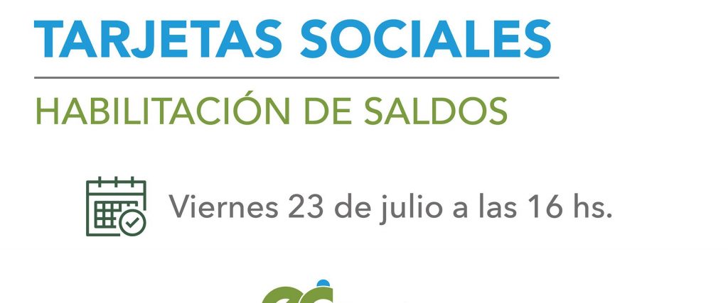 Este viernes se acreditan las tarjetas sociales