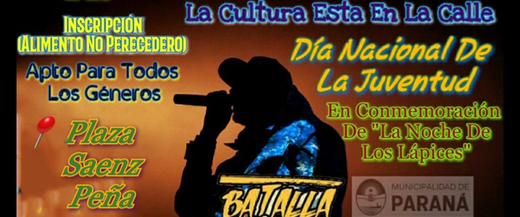 Se realizarán talleres y batallas de rap por el Día Nacional de la Juventud