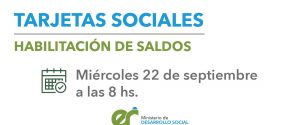 Este miércoles se acreditarán las tarjetas sociales