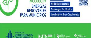 Está abierta la inscripción a la capacitación en Energías Renovables para Municipios