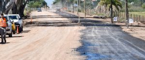 Avanza la obra de pavimentación del acceso a Ingeniero Sajaroff en el departamento Villaguay