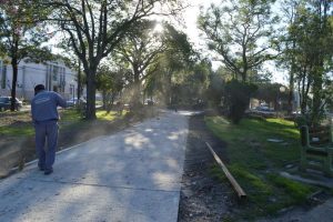 Se retomó el buen ritmo de la obra central de Avenida Argentina