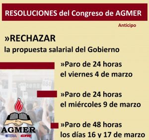 El Congreso de Agmer resolvio ir al paro – este viernes se cumple la primera de un total de cinco jornadas