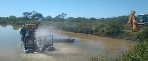 Finalizaron tareas de reparación y limpieza de lagunas en La Criolla y Conscripto Bernardi