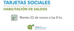 Este martes se acreditan las tarjetas sociales