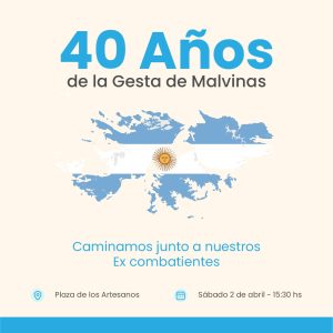 Este sábado, Maria Grande rinde homenaje a los ex combatientes de Malvinas