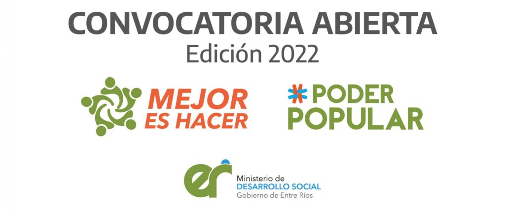 La provincia abrió la convocatoria a presentar proyectos en los programas Mejor es Hacer y Poder Popular