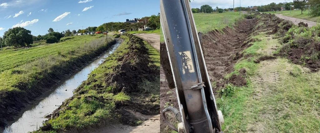 Se llevan adelante trabajos de limpieza y canalización del arroyo Casafuz en San Salvador