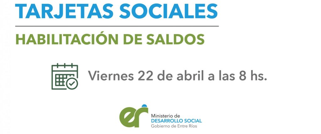 Este viernes se acreditan las tarjetas sociales